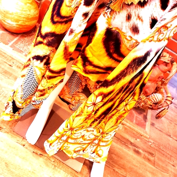 LAST ONE***MANISH VAID Jsquad- Silk Leopard Hi-Lo CRY.Emb. Dress-NWT OS - Picture 6 of 8